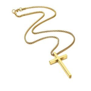 New Men’s Gold Cross Necklace